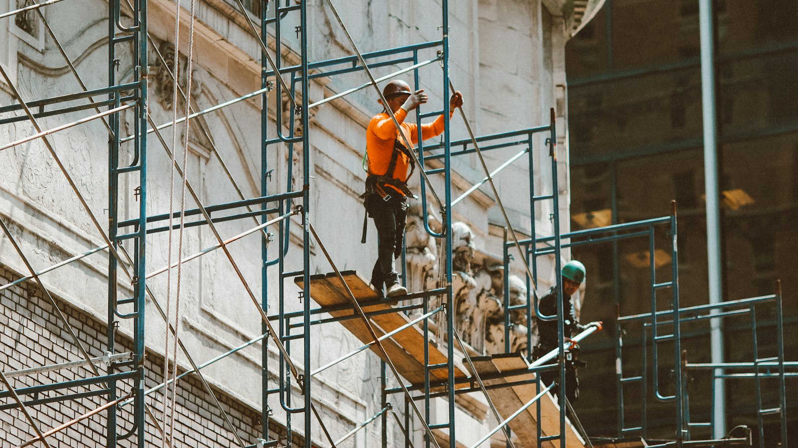 Chantier de rénovation d'un bâtiment