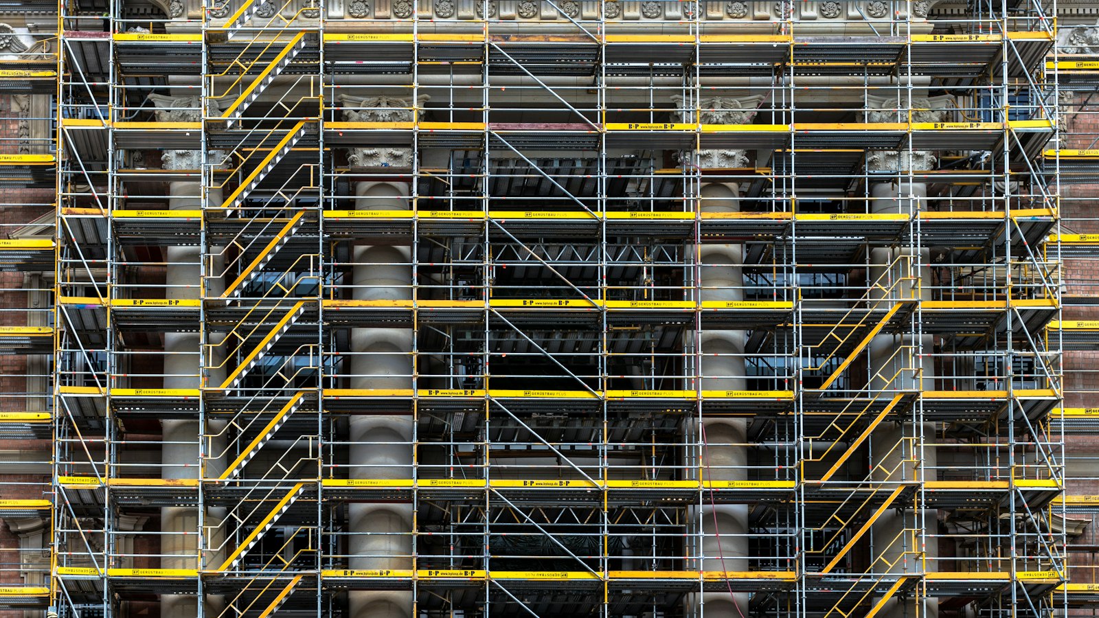 Chantier de rénovation d'un bâtiment
