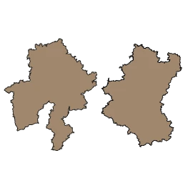 Carte des provinces de Namur et Luxembourg