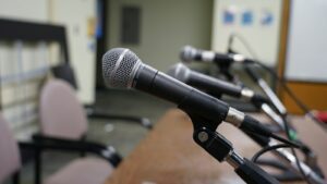 Microphone sur pied