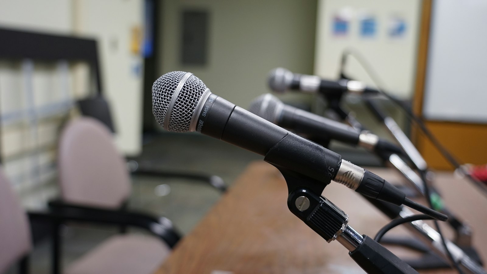 Microphone sur pied